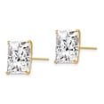 thumbnail image 2 of 14k Yellow Gold 12mm Square Cubic Zirconia Cz Earrings Stud, 2 of 7