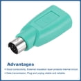 thumbnail image 4 of 4 Pcs PS/2 to USB Port, PS/2 to USB Adapter PS/2 Female to USB Male Adapter for Wired Mouse Keyboard Desktop PC Laptop Notebook, Green, 4 of 7
