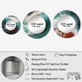 thumbnail image 4 of Designart « Vermillon et Vagues Viridiennes Vibrantes Marvel » Ensemble de Miroirs Ronds de Plage, Lot de 3 - Ensemble de Miroirs Muraux Ronds Rouges Style Côtier pour Salle de Bain, 4 of 5