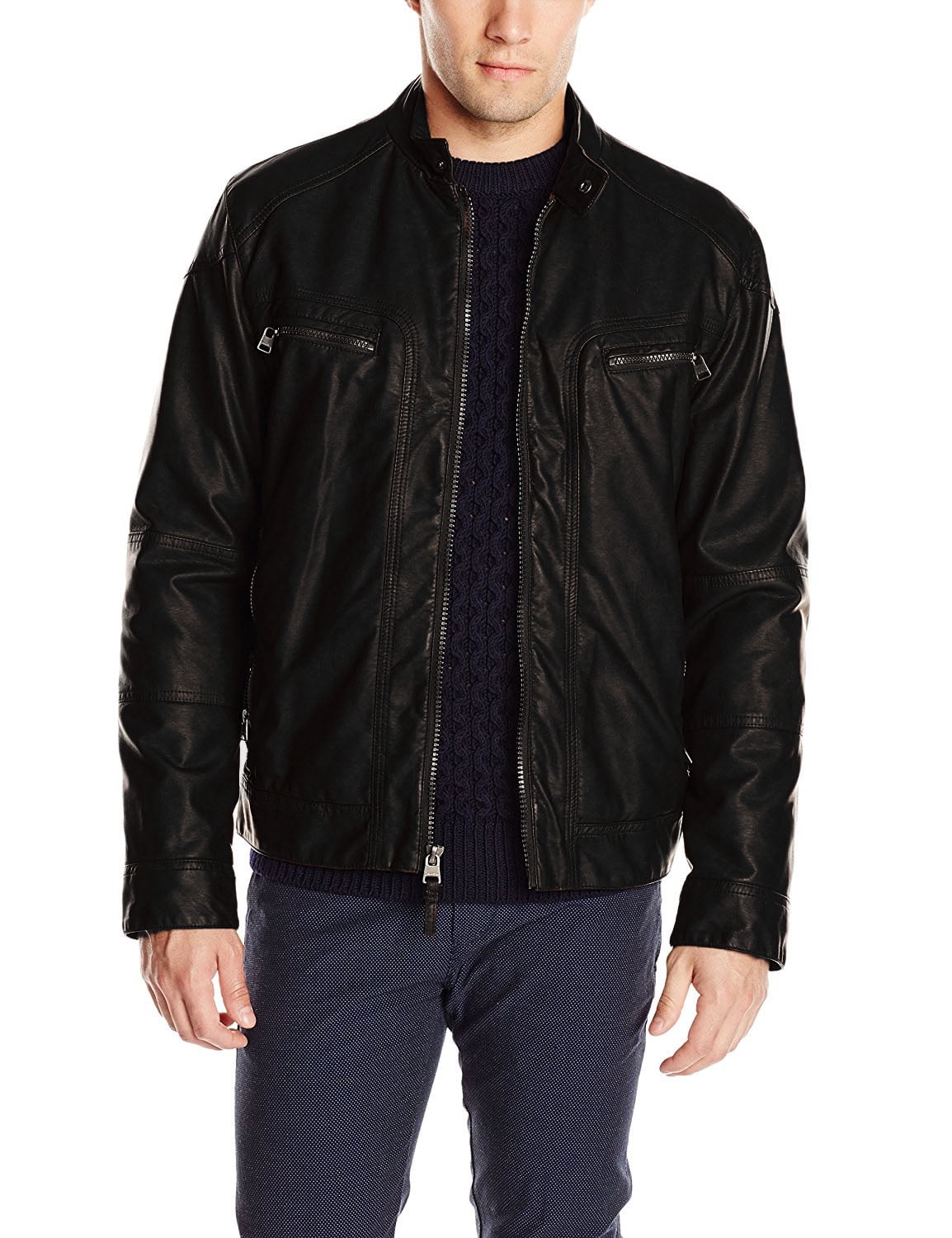 Luis Leather Mens Solid Hoody Genuine Lambskin Leather Jacket, Biker Jacket With Removable Hood