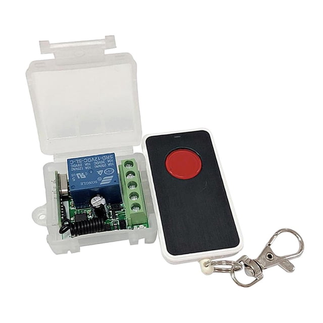 433MHz Interruptor Inalámbrico Abridor de cochera Puerta de cochera Eléctrica Sistema de telemando , Panel cepillado 1 botón kusrkot Interruptor de control remoto inalámbrico