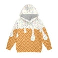 thumbnail image 5 of WOYY Toddler Girls Outfits Ice Cream Print Hoodie Sweatshirt Joggers Set, Sizes 4-5T, 5 of 7