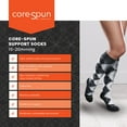 thumbnail image 4 of Core-Spun Mild Support Compression Socks - 2 Pack, 15-20mmHg Compression, White/Trendsetter, Large, 4 of 6