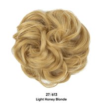 Namzi Messy Bun Hair Piece Wavy Curly for Women Hair Bun Hair Piece with Elastic Band Scrunchies Stretchy Fluffy Chignon Ponytail Hairpieces Updos for Women,Light Honey Blonde