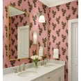 thumbnail image 3 of S4Sassy Buta Design Wallpaper - Asian Style Wall Covering, 25" X 120" Self-Adhesive Vinyl Walls Paper, Decorative Wallwrap, Easy Diy Walls Covering For Bedroom, Living Room, Living Spaces - Pink, 3 of 8