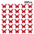 thumbnail image 3 of MasteelfCA 30Pcs 13cm Beautiful Pull Bowknots with Snowflake Pattern Christmas Decorative Pull Bowknots Gift Box Pull Bows Bowknot Ribbon(Red), 3 of 7