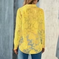 thumbnail image 5 of LEAVINGSUO Fall Winter V Neck Long Tops for Women, Womens Tops Women's Chiffon Long Sleeve Fashion Color Cardigan, 5 of 5