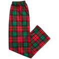 thumbnail image 4 of PJ's & Presents Boys' Christmas Pajamas - 2 Piece Plaid Flannel Coat Front Holiday Pajama Pants Set, 4 of 7