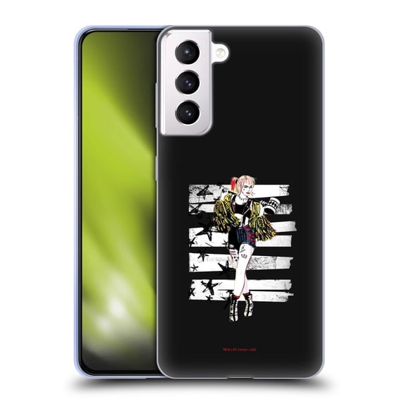 Head Case Designs Officially Licensed Birds of Prey DC Comics Harley Quinn Art Strut Soft Gel Case Compatible with Samsung Galaxy S21+ 5G