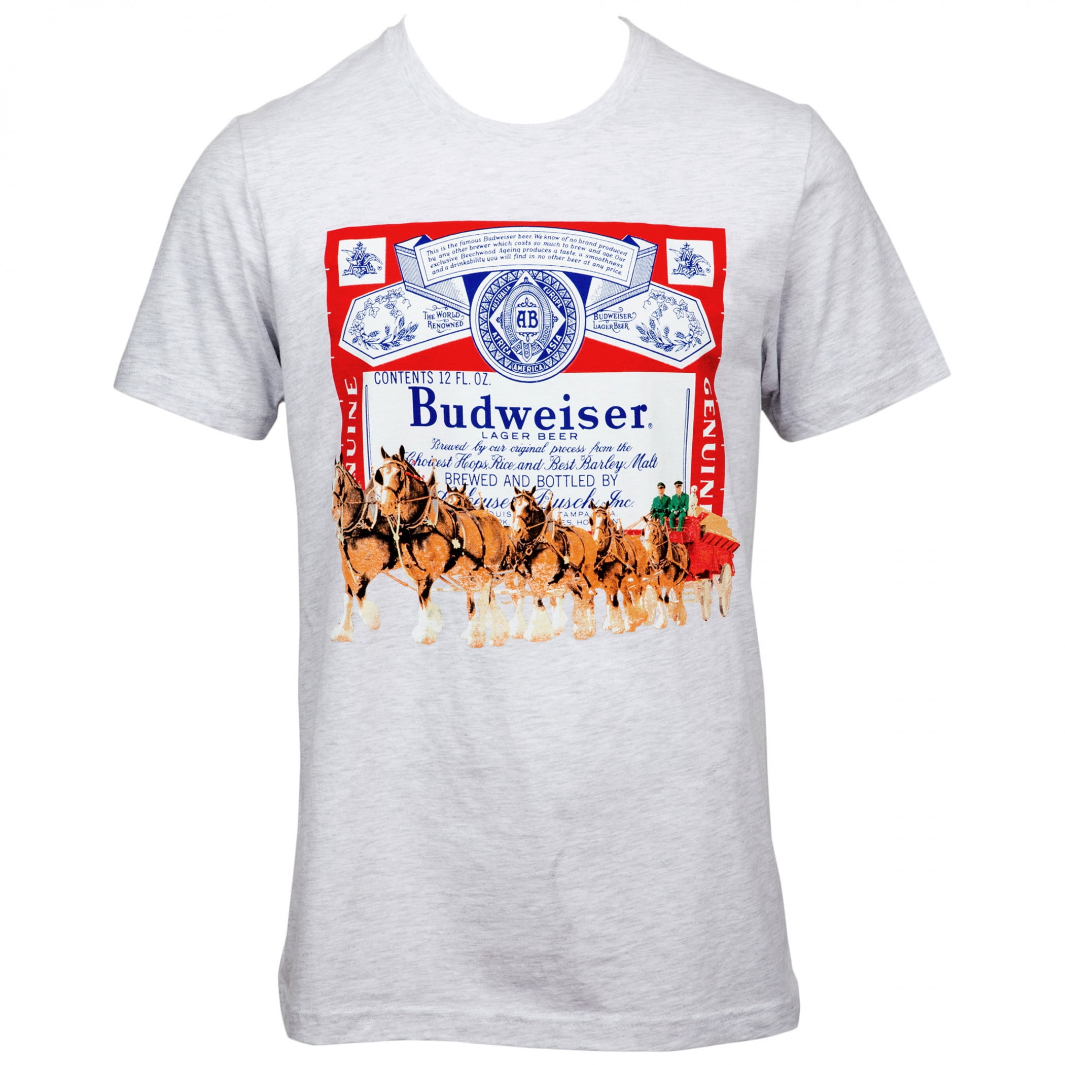 Budweiser Lager Beer Tshirt Tee Womens Ladies Red Drink Short Sleeve Alcohol 