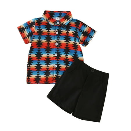 

Toddler Boys Short Sleeve Baby Leisure Simple Clothing Plaid Printed T-Shirt Children Shirt Tops Shorts Kids Gentleman Spring Casual Child Outfits