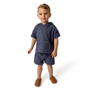Modern Moments by Gerber Toddler Boy Hooded Top and Short Outfit Set, 2-Piece, Sizes 12 Months - 5T