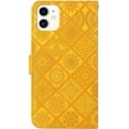 thumbnail image 3 of Compatible with iPhone 11 Case with Card Holder Leather Flip Folio Case Retro Embossing with Kickstand Magnetic Protective Cover Wallet Case for iPhone 11 6.1 inch Yellow XCM, 3 of 7