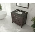 thumbnail image 3 of Laviva Wimbledon 36" Wood Cabinet with Marble Countertop in Brown/Black, 3 of 4