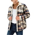 thumbnail image 5 of SwiftWear Men's Flannel Shirt Jacket Sherpa Lined Workwear Coat Casual Long Sleeve Button Down Overshirt Shacket​​, Blue, 5 of 5