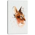 thumbnail image 2 of Esquisse Aquarelle Chat Brun Adorable - Grande Toile d'Art Animal, 2 of 4