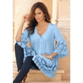 thumbnail image 6 of Roaman's Women's Plus Size Lace Illusion Blouse, 6 of 6