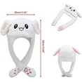 thumbnail image 7 of POINTERTECK Rabbit Hat Ear Moving Jumping Hat Funny Bunny Plush Hat Cap for Women Girls, Easter Cosplay Party Holiday Hat White, 7 of 7
