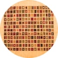 thumbnail image 1 of Ahgly Company Indoor Round Abstract Orange Contemporary Area Rugs, 5' Round, 1 of 1