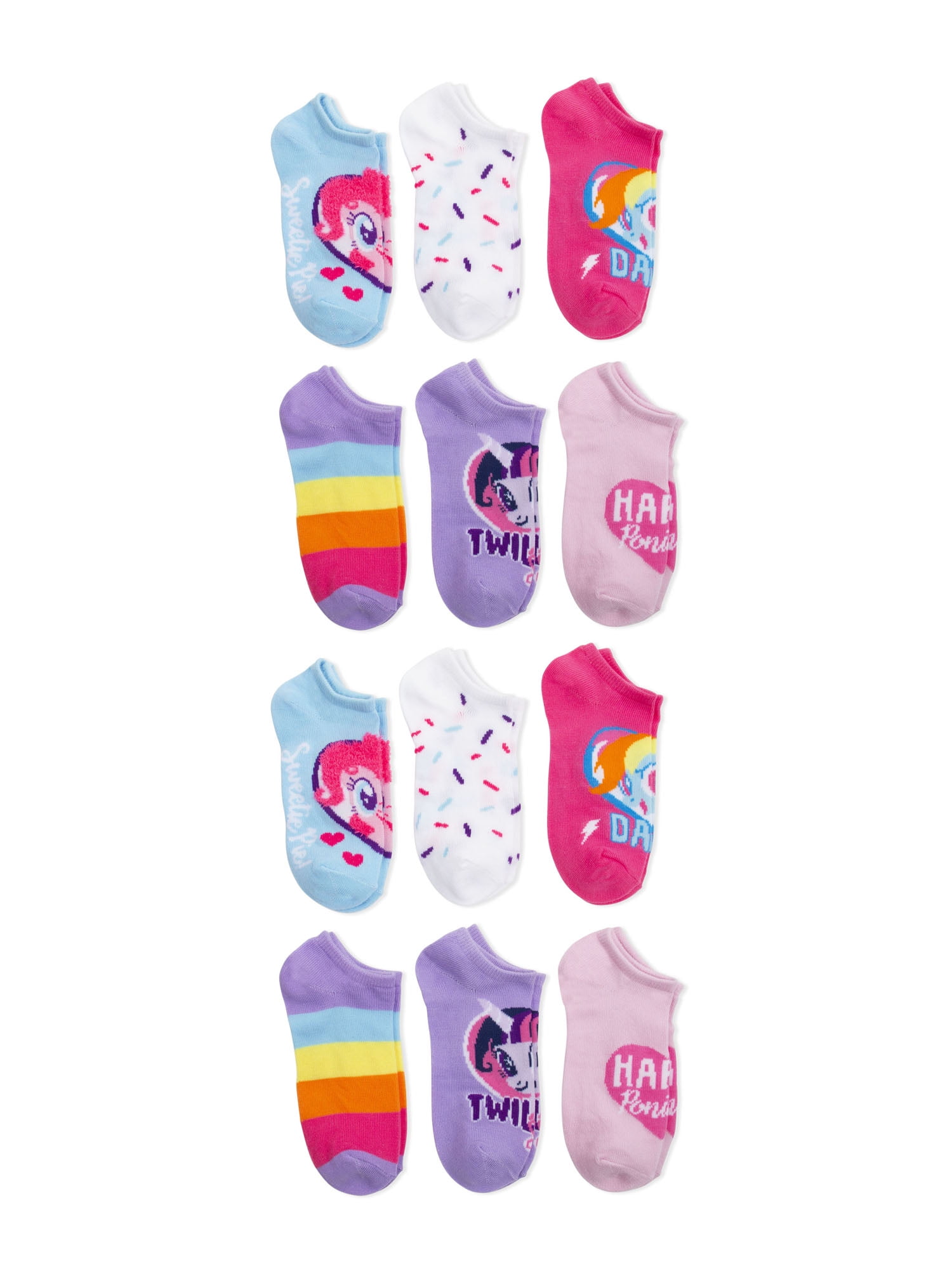 My Little Pony Girls Kids 5 Pair No Show Socks Size 6-8.5 Shoes 7.5-3.5 NEW 