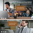 thumbnail image 2 of TECKNET Auriculares Bluetooth 5.0 con micrófono para PC, auriculares inalámbricos USB con micrófono para el trabajo, 40 horas de tiempo de trabajo AI cancelación de ruido en la oreja auriculares Bluet, 2 of 5