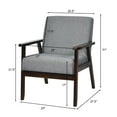 thumbnail image 3 of Giantex  Set of 2 Accent Chair, Mid-Century Modern Arm  Chair for Living Room, Bedroom, Dark Gray, 3 of 8