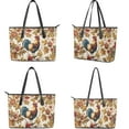 thumbnail image 3 of ZUXONGSY Maple Leaf Rooster Print Lightweight Shoulder Bag for Women Large Capacity Purse and Wallet Set Hobo Bag with Top Handle for Shopping Work, 3 of 3