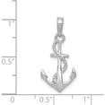 thumbnail image 5 of 14K White Gold Solid Polished 3-D Anchor Pendant (24.75 X 13.15) Made In United States d1360w, 5 of 5