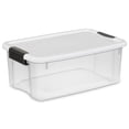thumbnail image 4 of Sterilite 18 Quart Clear Plastic Storage Bin with White Latch Lid, 6 Pack, 4 of 5