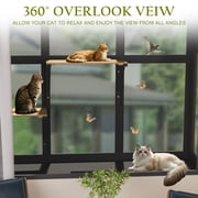 Haverchair Cat Catio, Cat Window Perch for Large Indoor Cats, Window Box Enclosure with 4 Jump Platforms, Wooden Window Hammock for Multi Kittens, All-Weather Use Outdoor Small Pet Perch House