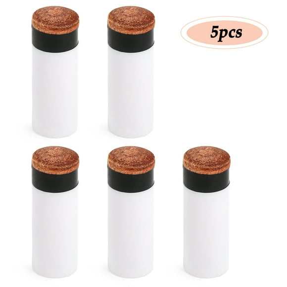 5PCS Screw-on Tips with Pool Cue Stick Ferrules Billiard Cue Head Replacement 12MM / 13MM