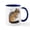 White/Navy Inside, variant on CafePress - Ground Squirrel Chipmunk Mug - 11 oz Ceramic Mug - Novelty Coffee Tea Cup