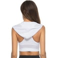 thumbnail image 4 of SWSMCLT Women's Sexy Yoga Tank Crop Tops Hoodie Summer Backless Knitted Workout Cropped Sleeveless Hooded White Small, 4 of 4