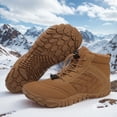 thumbnail image 4 of Botas Tobillo Minimalistas Nieve Descalzas Felpa Térmica Antideslizante para Hombres Y Mujeres, 4 of 9