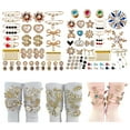 thumbnail image 5 of Grofry 55 Pcs Junk Socks Charms Kit Multi Shapes Faux Peral Decor Brooches And Safety Pins Socks DIY Accessories, 5 of 8