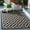 Black/Light Beige, variant on SAFAVIEH Courtyard Janey Bordered Indoor/Outdoor Area Rug, Blue/Light Beige, 8' x 11'