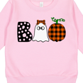 thumbnail image 3 of Inktastic Boo Halloween Ghost and Plaid Pumpkin Toddler Sweatshirt, 3 of 4
