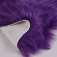 thumbnail image 5 of PiccoCasa Area Rug Faux Fur Carpet for Home, 2x2 Feet Round, Purple, 5 of 8