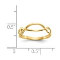 thumbnail image 3 of 14K Yellow Gold Ring Band Themed Polished Ichthus Fish, Size 9, 3 of 5