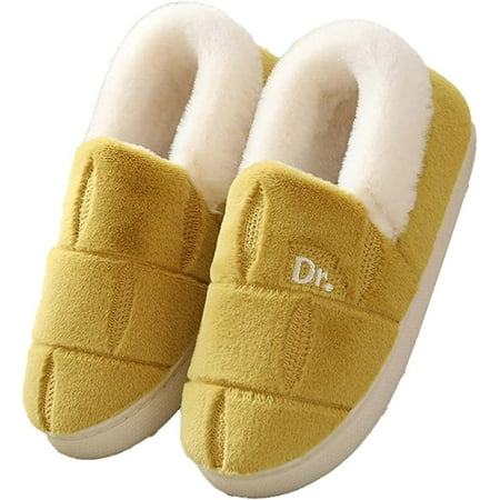 

CoCopeaunt Women Men Classic Casual Fluffy Fur Warm Winter House Slippers Soft Fleece Lining Wrap Heel Home Shoes Indoor