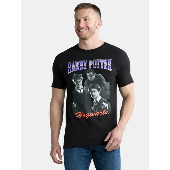 Harry Potter Men's and Big Men's Graphic Tee with Short Sleeves, Sizes S-3XL