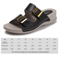 thumbnail image 2 of Sandalias de cuña con correa de doble hebilla sandalias de verano cómodas zapatos de verano de los pies abiertos para mujeres, 2 of 9