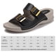 thumbnail image 2 of Sandalias de cuña con correa de doble hebilla sandalias de verano cómodas zapatos de verano de los pies abiertos para mujeres, 2 of 9