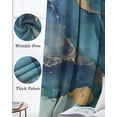 thumbnail image 3 of Teal Blue Marble Blackout Curtains for Bedroom Living Room Darkening Curtains 54 Inch Long Modern Abstract Texture Art Ombre Short Curtain for Small Window Treatment Grommet Drapes 52"x54"x2, 3 of 9