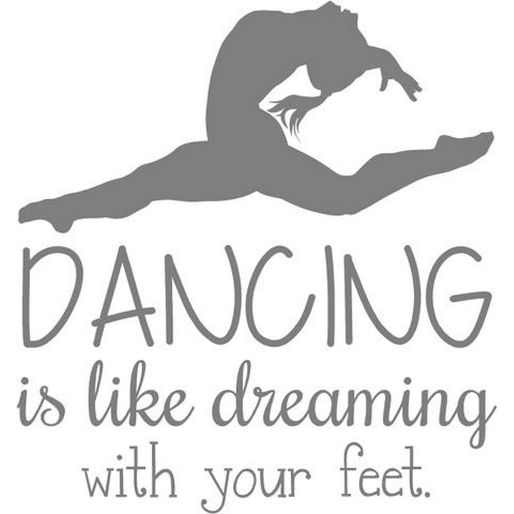 Vinyl Wall Decal Dancing Decorative Wall Decals Girl's Dance Sticker 20"x18" [Dance2