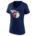 thumbnail image 2 of Women's Navy Cleveland Guardians Official Logo V-Neck T-Shirt, 2 of 3