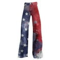 thumbnail image 4 of HEILAU 4th of July Pants for Women Independence Day American Flag Wide Leg Woman Elastic High Waist Palazzo Lightweight Plus Size Casual Summer Sweatpants Pants, 4 of 4