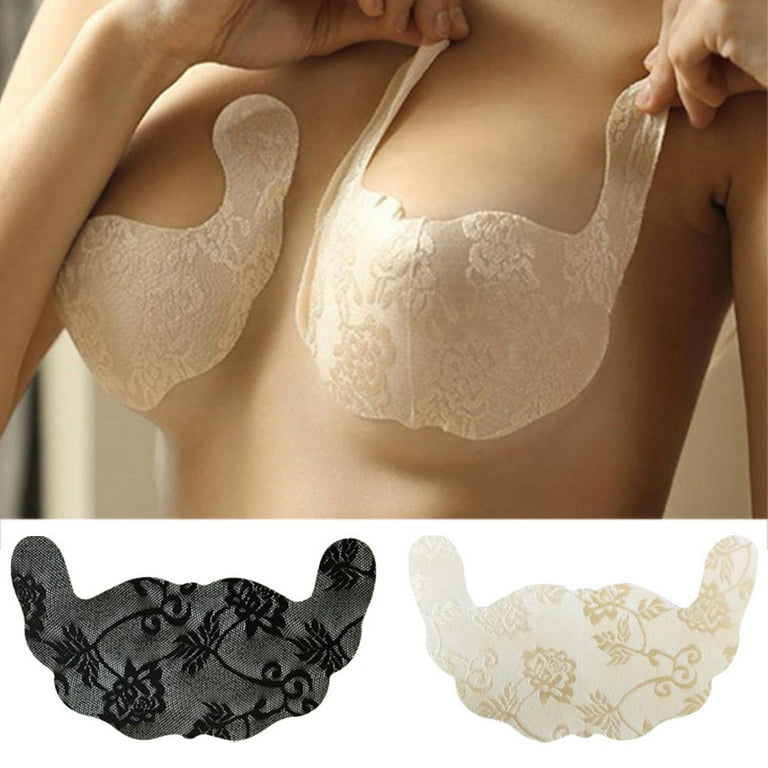 Womens Reusable Invisible Push Up Nude Bra Breast Lifting Silicone Nipple  Cover
