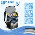 thumbnail image 6 of Travel Cooler Bag - Blue Gold Marble Camping Beer Cooler Backpack with Bottle Opener- Waterproof Insulated Picnic Backpacks - Cooler Bag for Beach, 6 of 6