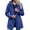 T-Blue-women top, variant on Hfnxid Women's Waterproof Rain Jacket Loose Fit Hooded Windbreaker Long Warm Softshell Coat Fall Casual Active Outdoor Jacket Purple S